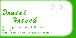 daniel hatsek business card